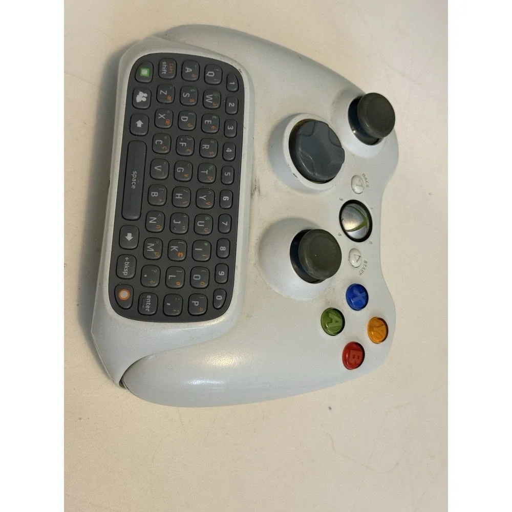 Xbox360 Controller w/ Chatpad Keyboard Microsoft White
